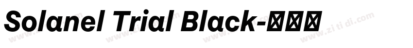Solanel Trial Black字体转换